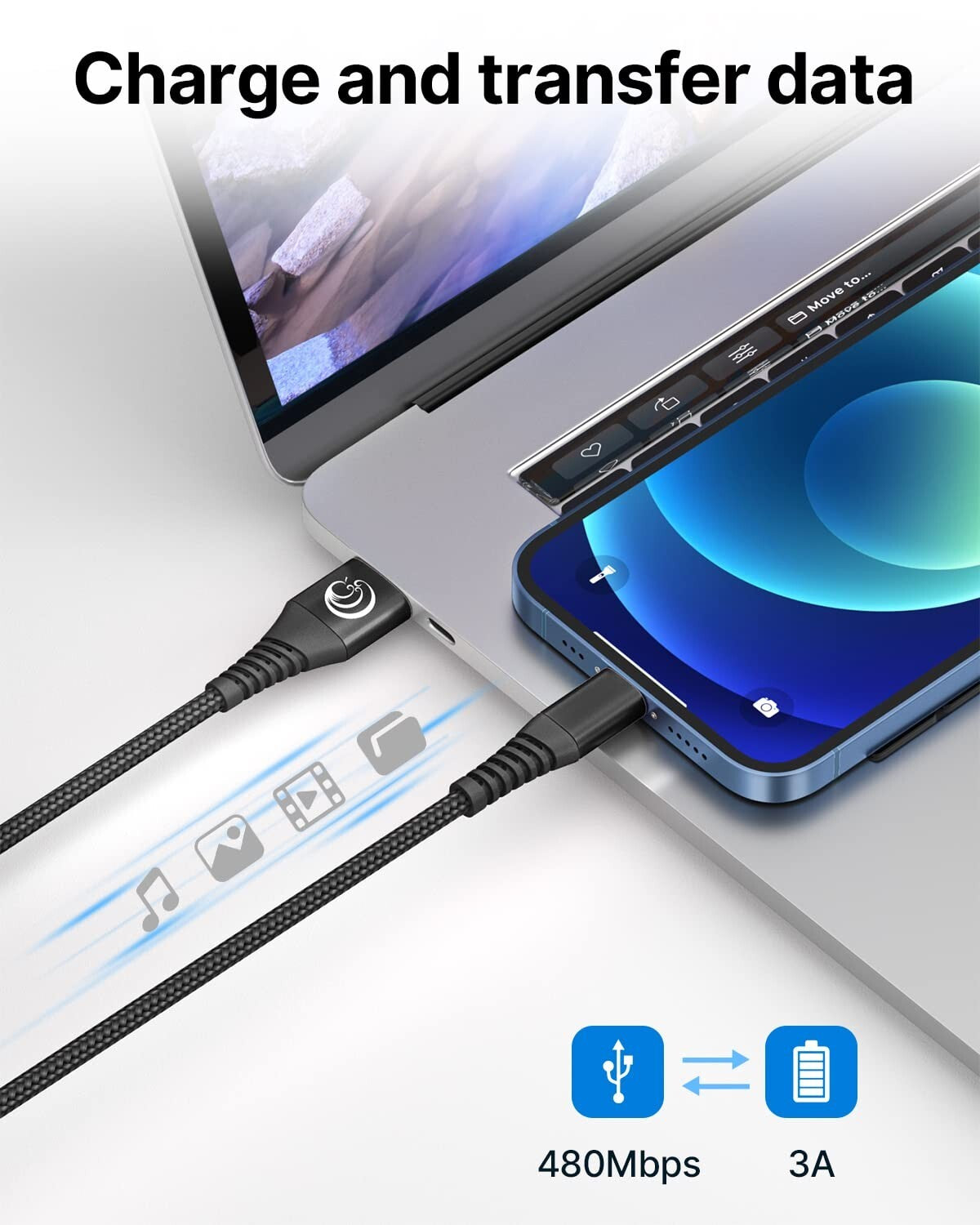 Lightning Cable 3M 2Pack, Extra Long Iphone Charger Cable Apple Mfi Certified Ip